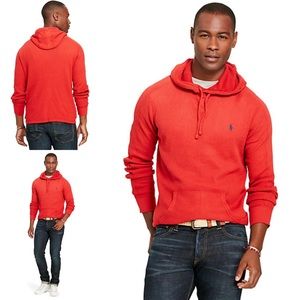 NWT Polo Ralph Lauren Waffle-Knit Cotton Hoodie